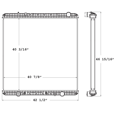 Heavy Duty Western Star Radiator A0528636008, 3S0580720001, 0529162001