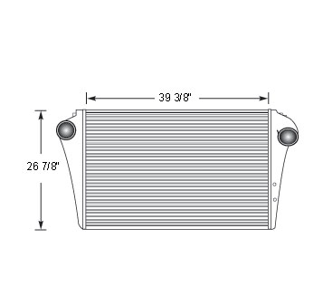 Heavy Duty Ford Charge Air Cooler G-FO25B, 1127, 1E3248