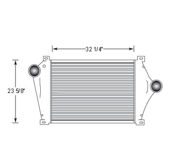 Heavy Duty Ford Sterling Charge Air Cooler G-FO25L, 1040014, 1040016