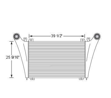 Heavy Duty Kenworth Charge Air Cooler KEN16510, 
KEN16510N, 
1112C