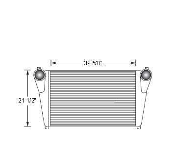 Heavy Duty Mack Charge Air Cooler MAC17310, 
MAC17310N, 
621CA119