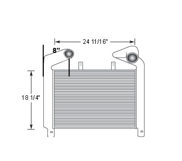 Heavy Duty Mack Charge Air Cooler MAC17325, 
MAC17325ED, 
MAC17325N