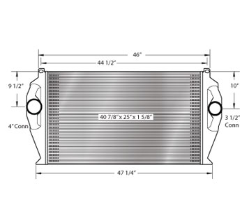 Heavy Duty International & Navistar Charge Air Cooler NAV16416, 
NAV16416N, 
NAV16416R