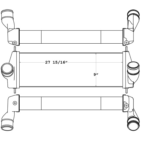 Heavy Duty International & Navistar Charge Air Cooler NAV16440, 
NAV16440N, 
NAV16440R