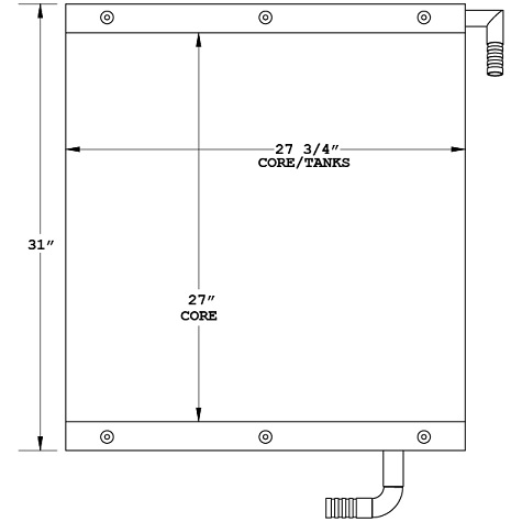 Heavy Duty Case Oil Cooler OC-161898A1BeforeSerialDAC0102001/9020BBeforeSerialDAC0202001161898A1