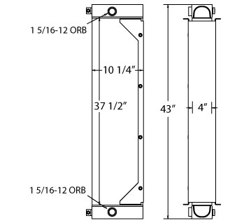 Heavy Duty Case Oil Cooler OC-N14572, N14572, 270667