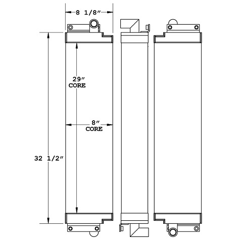 Heavy Duty Case Oil Cooler OC-N14008, N14008