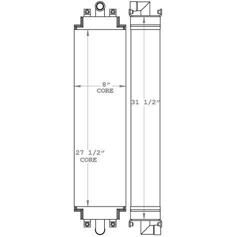 Heavy Duty Case Oil Cooler OC-1155E, OC-Case1155E, N14807