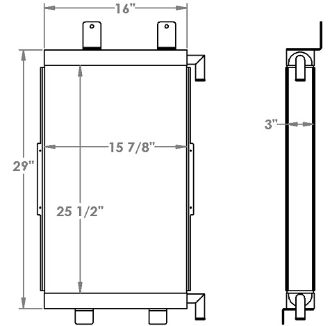 Heavy Duty Case Oil Cooler OC-821E, 87311847