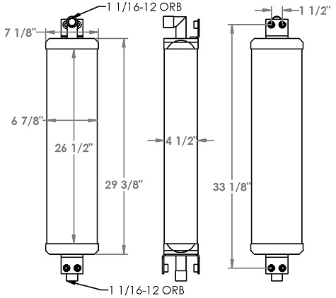 Heavy Duty Case Oil Cooler OC-N14792, N14792