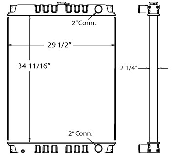 Heavy Duty Case Radiator IR-Linkbelt240, LN00046, 139-013-1000