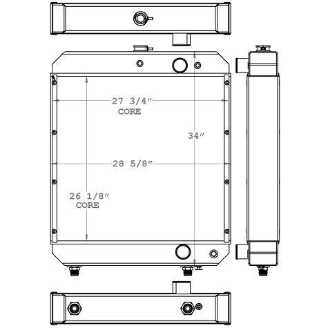 Heavy Duty Case Radiator IR-621Case, A184453, 253146A1