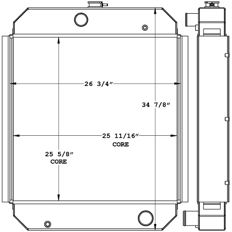 Heavy Duty Onan Radiator 450928, 450928AT, 1304596