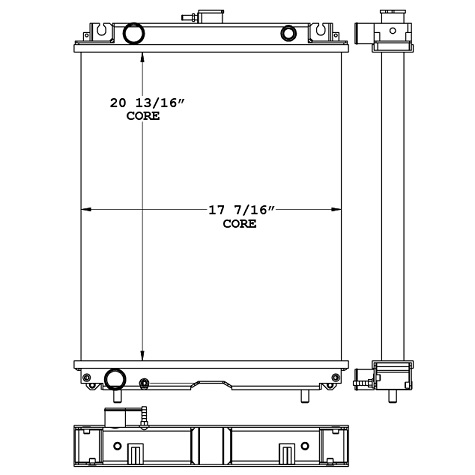 Heavy Duty Multiquip Radiator IR-71114, 450993, 990103