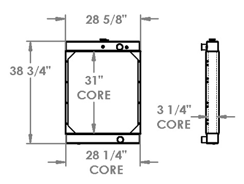 Heavy Duty Case Radiator IR-A190840, A190840, 133080A2