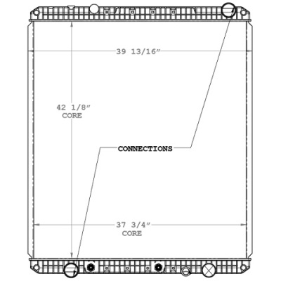 Heavy Duty Freightliner Radiator 529617009, 529617001, 527749003