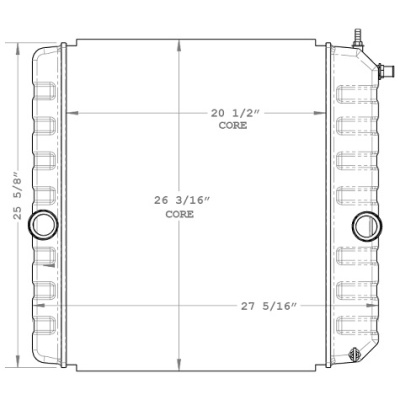 Heavy Duty Ford Radiator 2504903C92, 4C4Z8005YA, 20013531