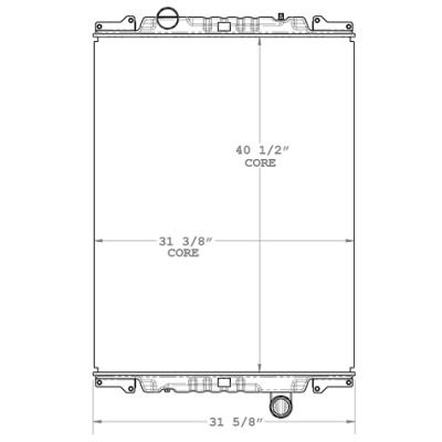 Heavy Duty Kenworth Radiator N4020001, N4020002, F3160881101100