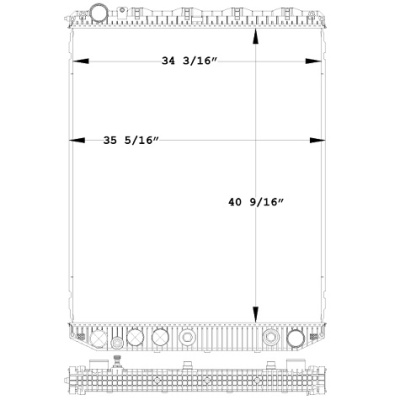 Heavy Duty Mack Radiator 1016491, 209565521, 2MF549M